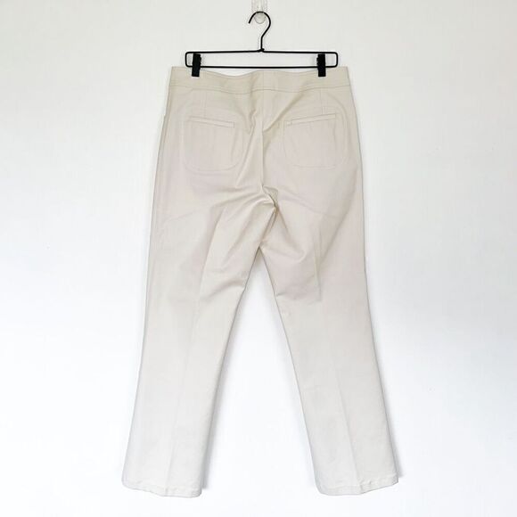 Jil Sander Women’s Cream Pleat Front Scoop Pocket Straight Leg Pant - Picture 2 of 11